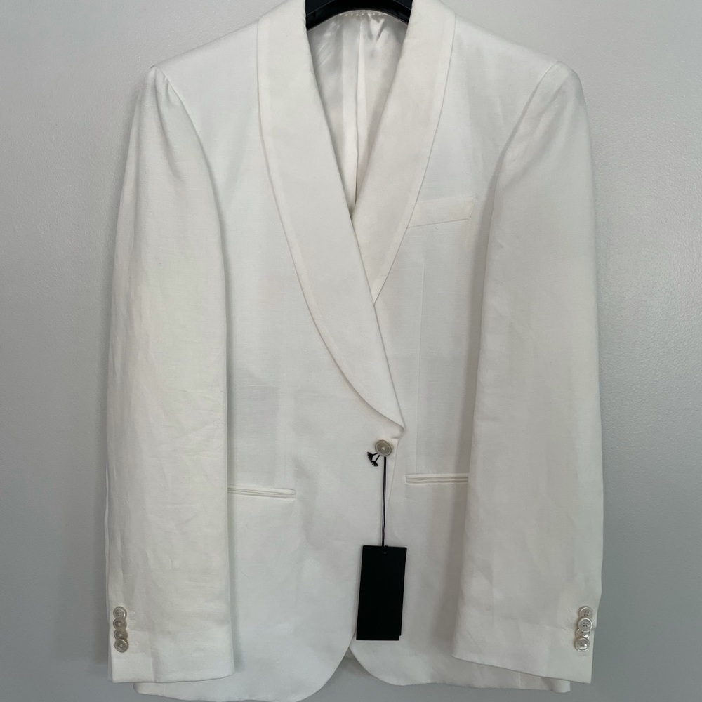 Brand new Hugo Buss white linen suit jacket